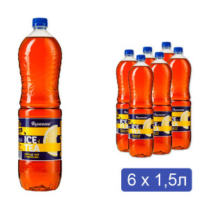 Холодный черный чай с лимоном 1,5л x 6шт ПЭТ