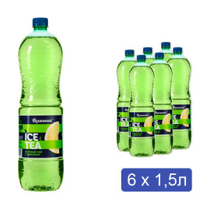 Холодный зеленый чай с лимоном 1,5л x 6шт ПЭТ